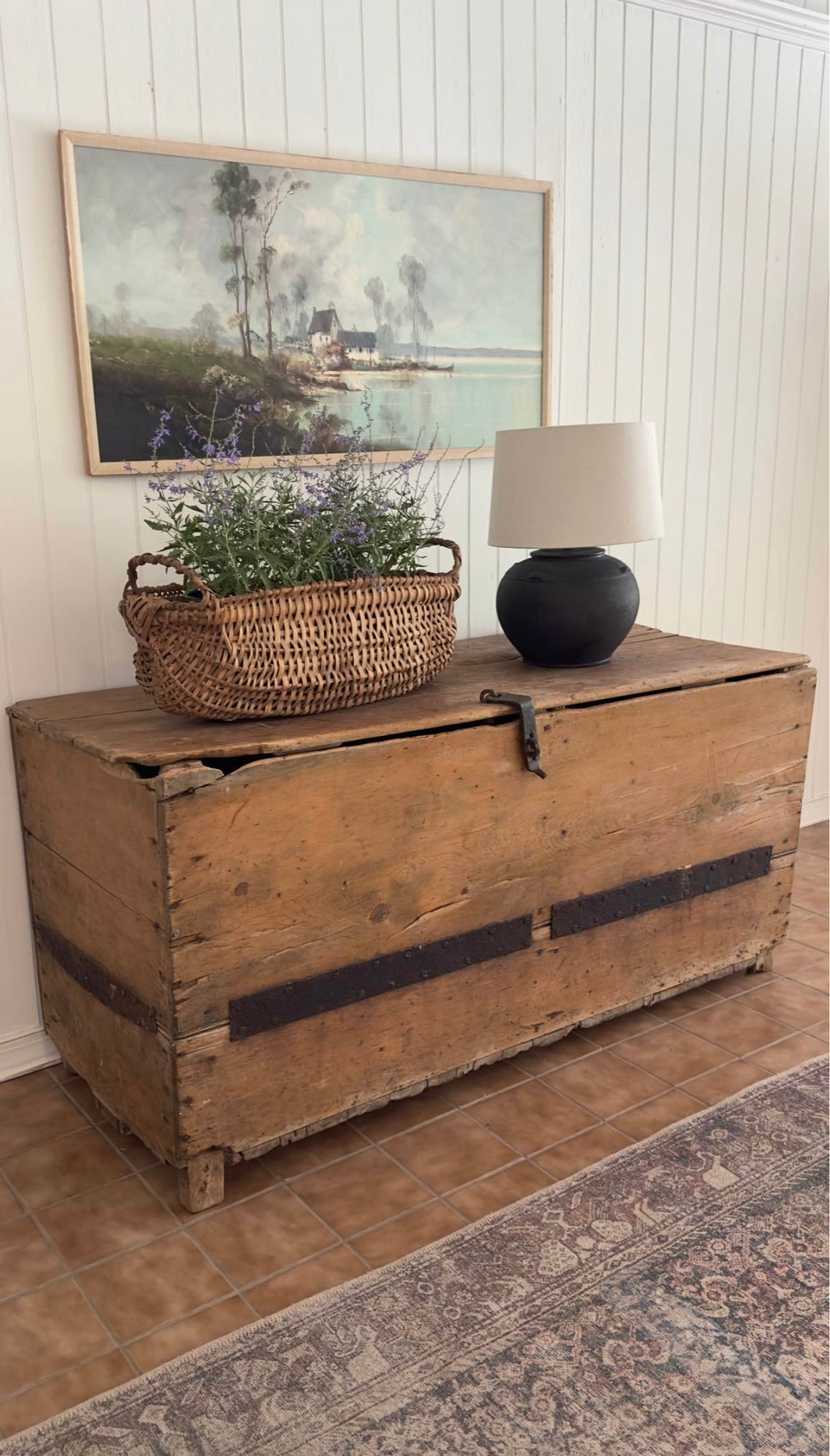 XL antique pine chest