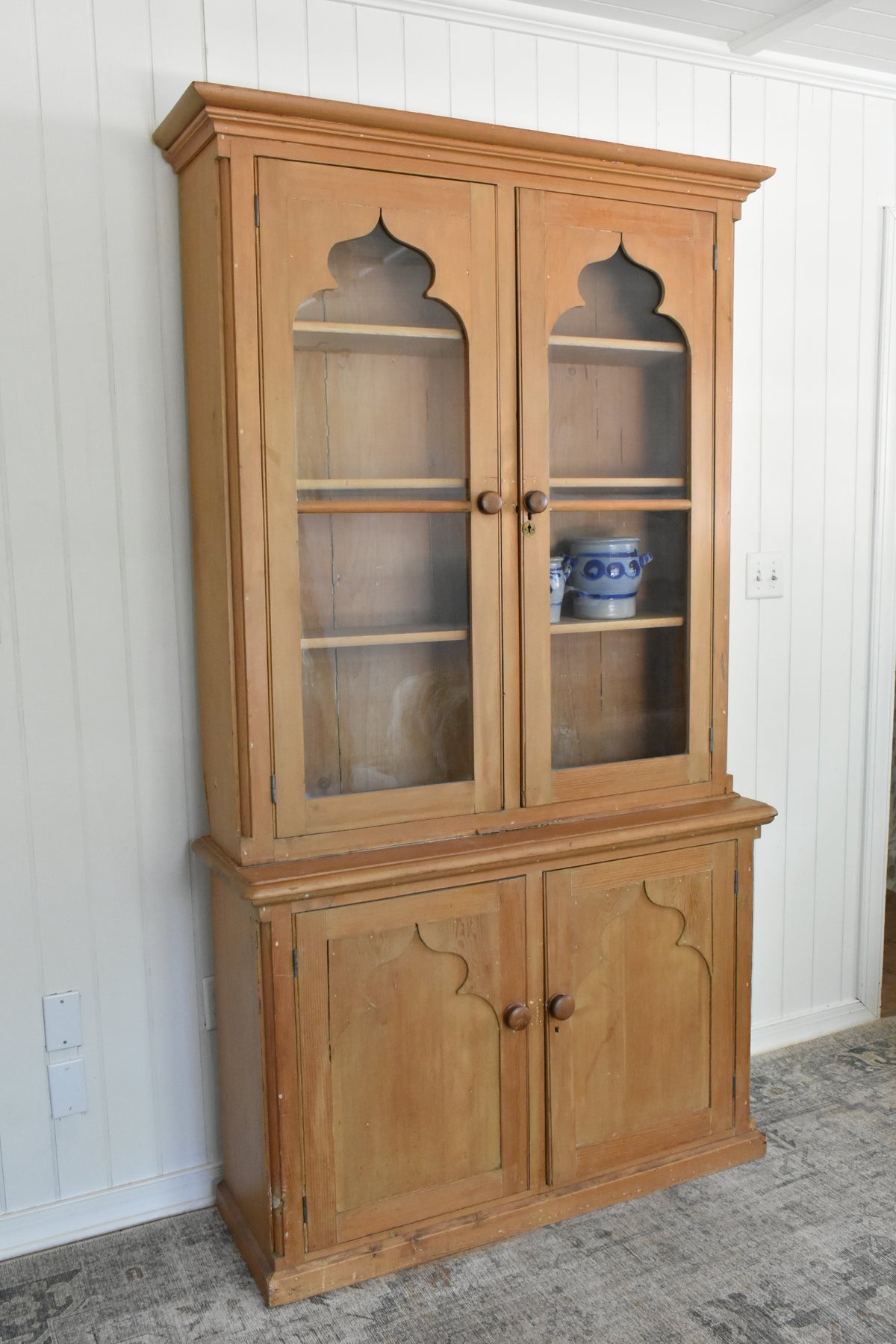 Antique English linen press/hutch