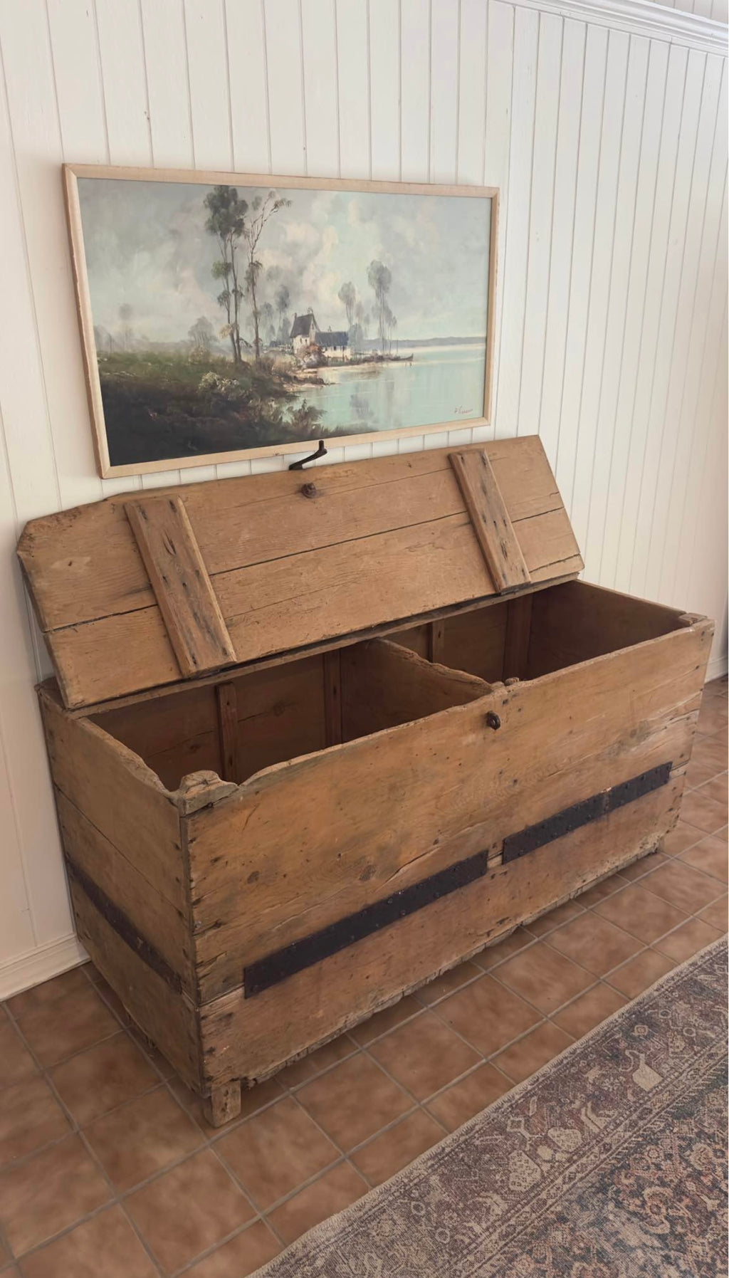 XL antique pine chest