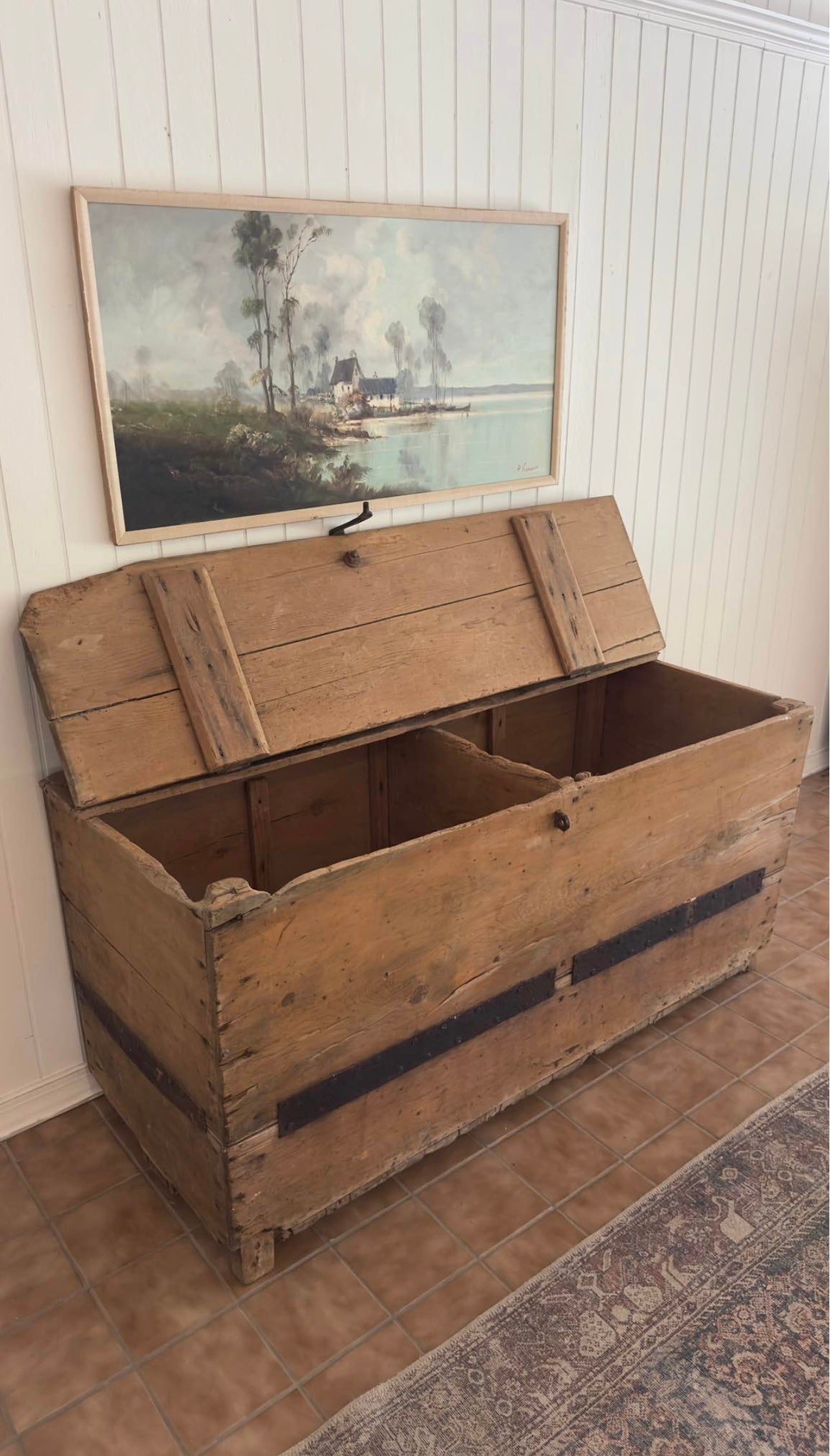 XL antique pine chest
