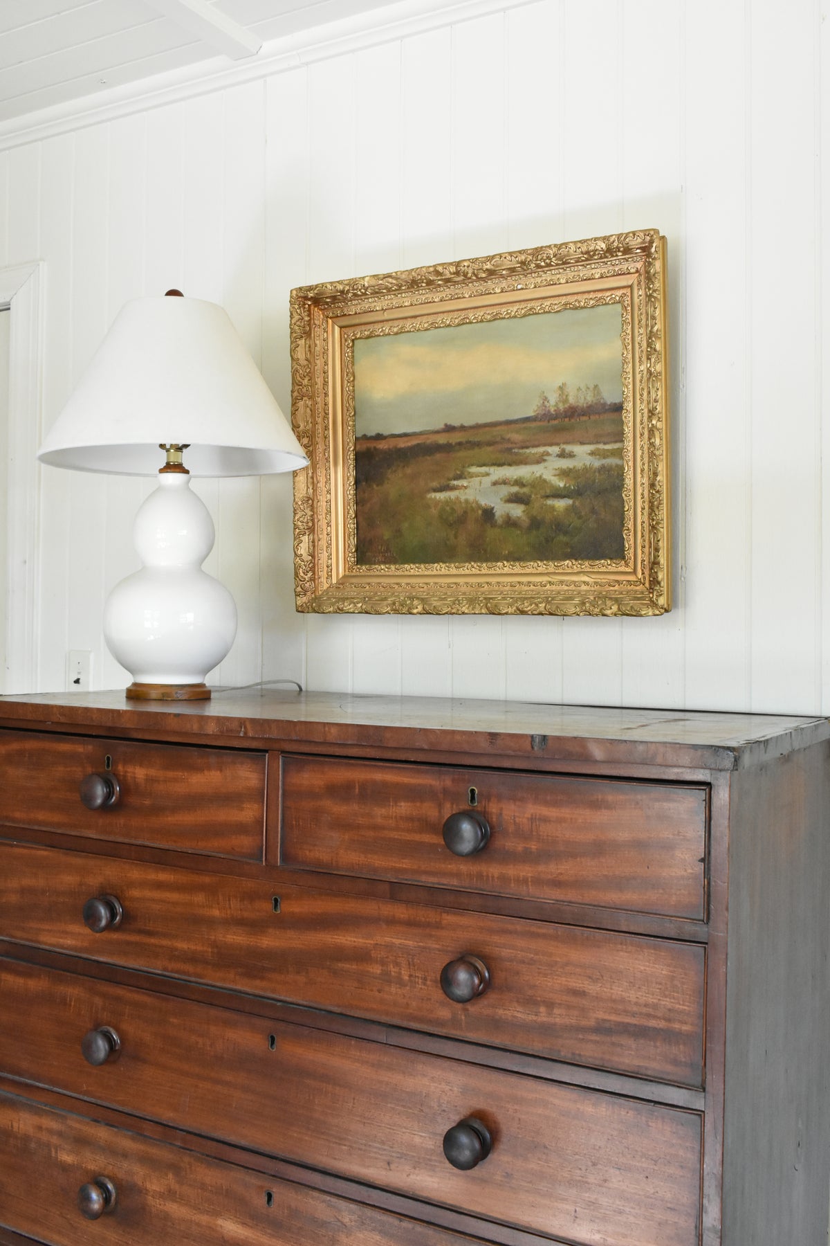Antique English 2 over 4 chest of drawers