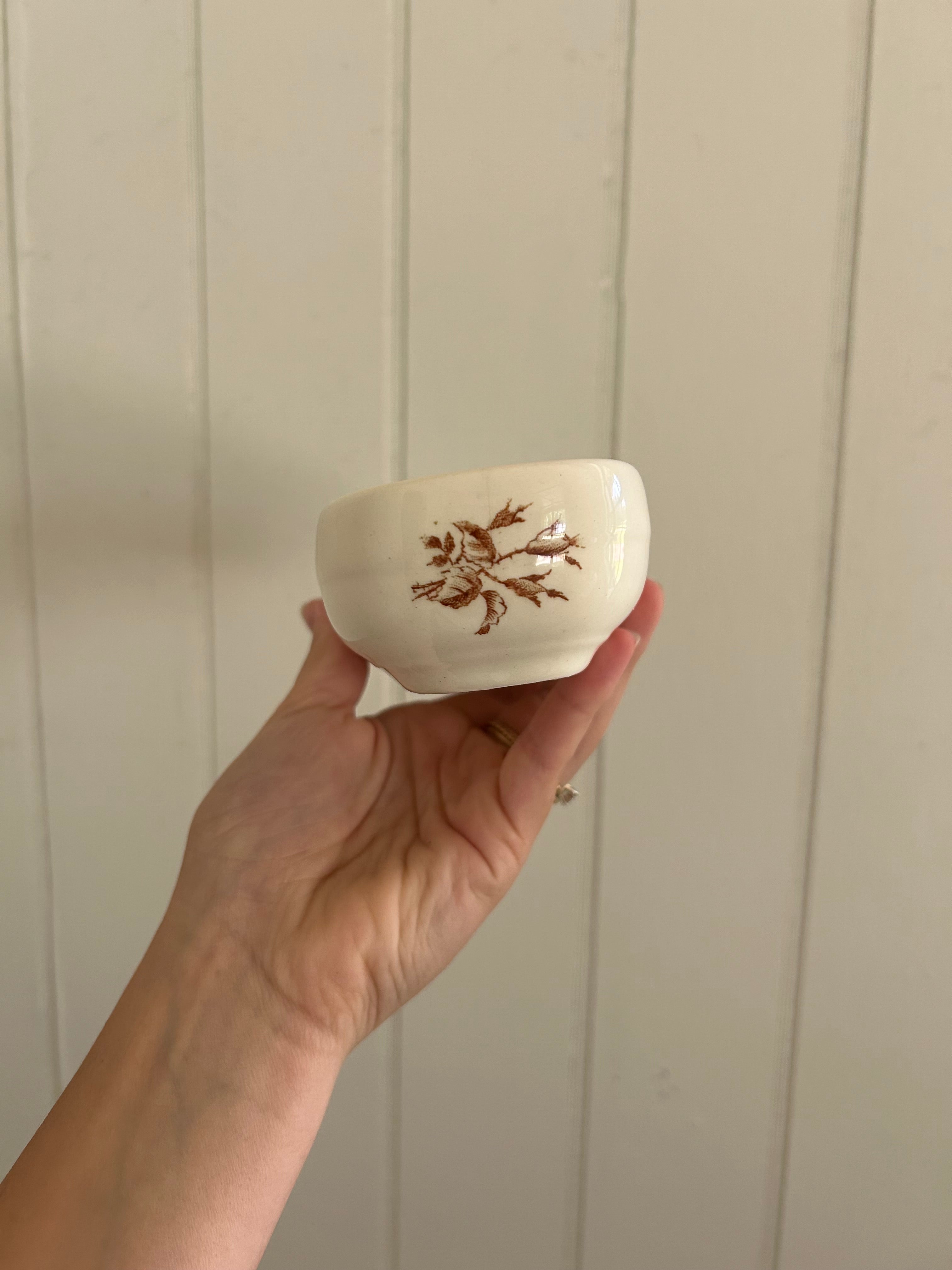 Antique terre de fer dish