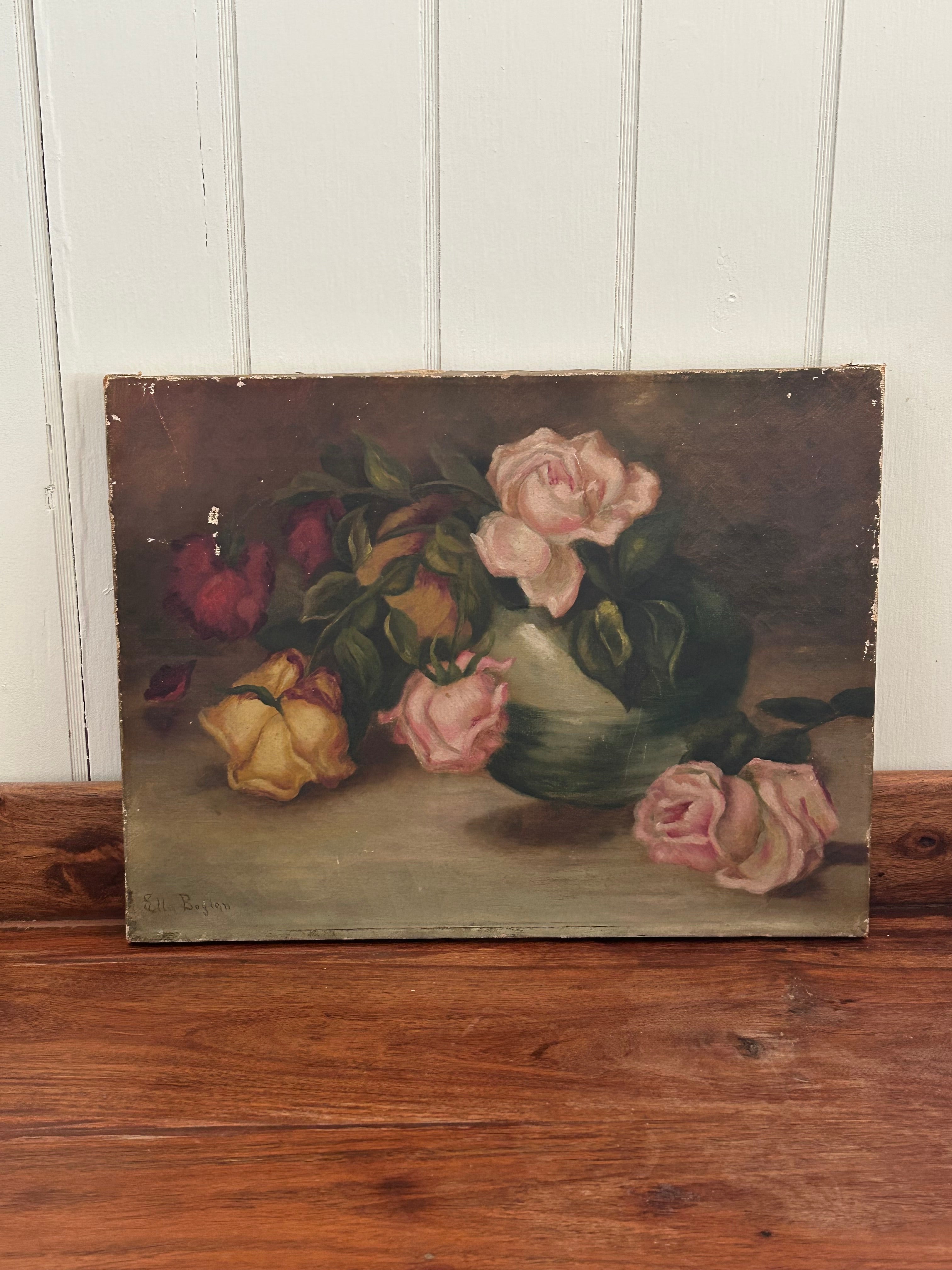 Antique floral art