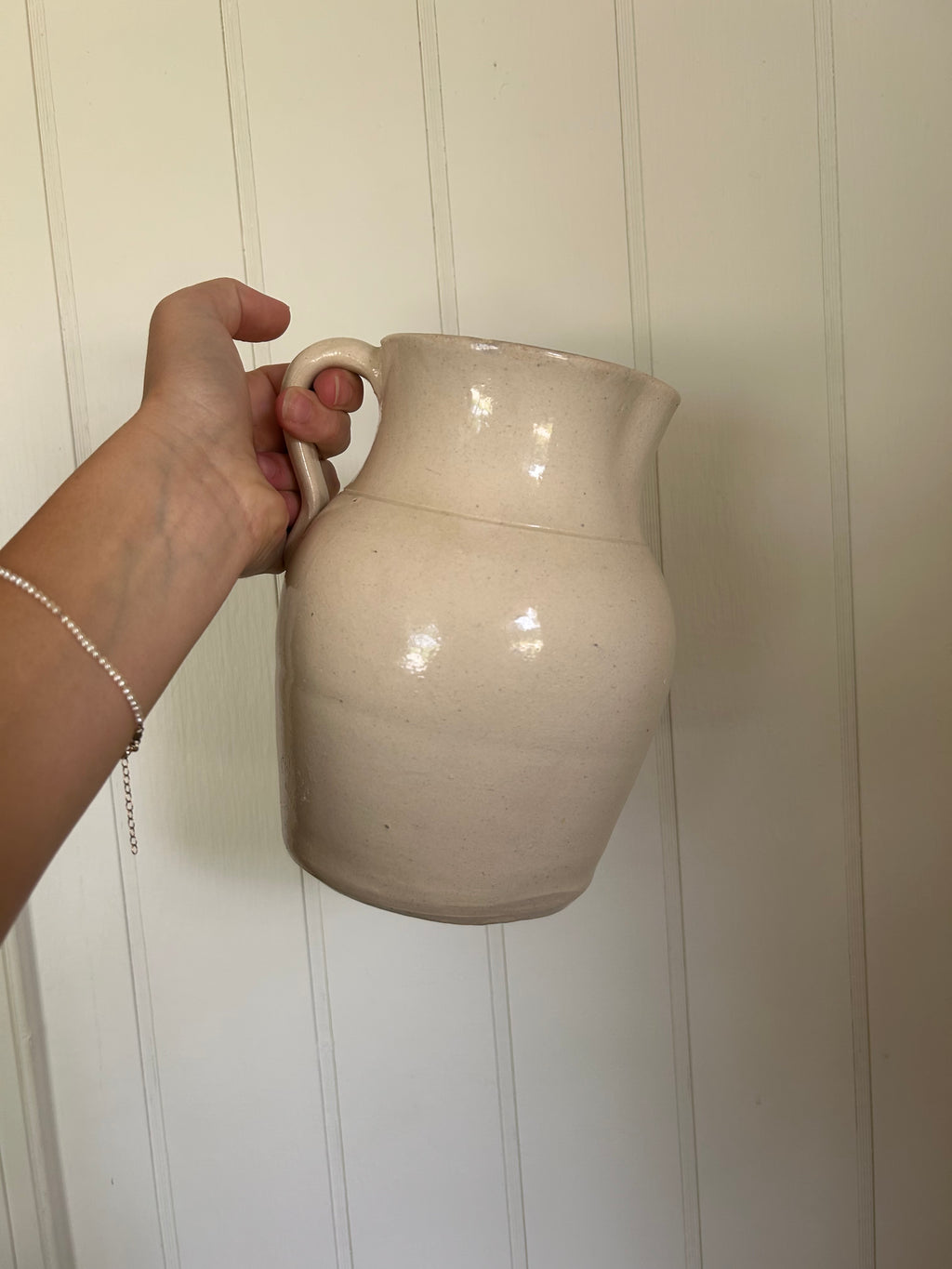 Cream crock pitcher
