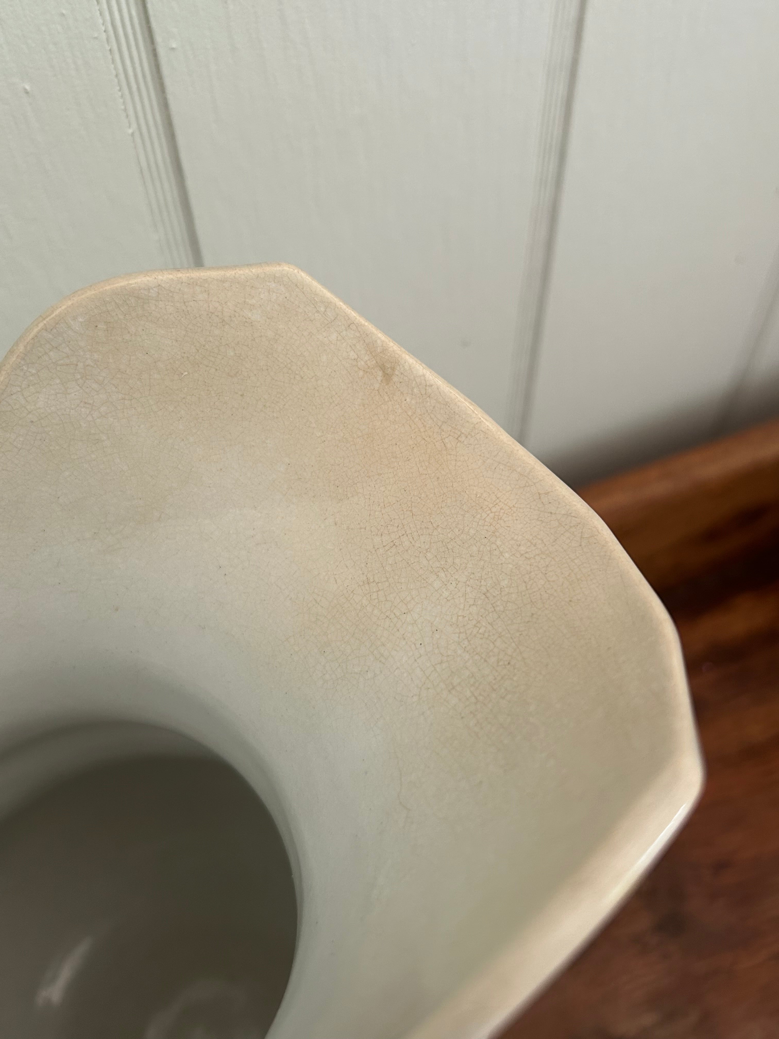 Antique white pitcher