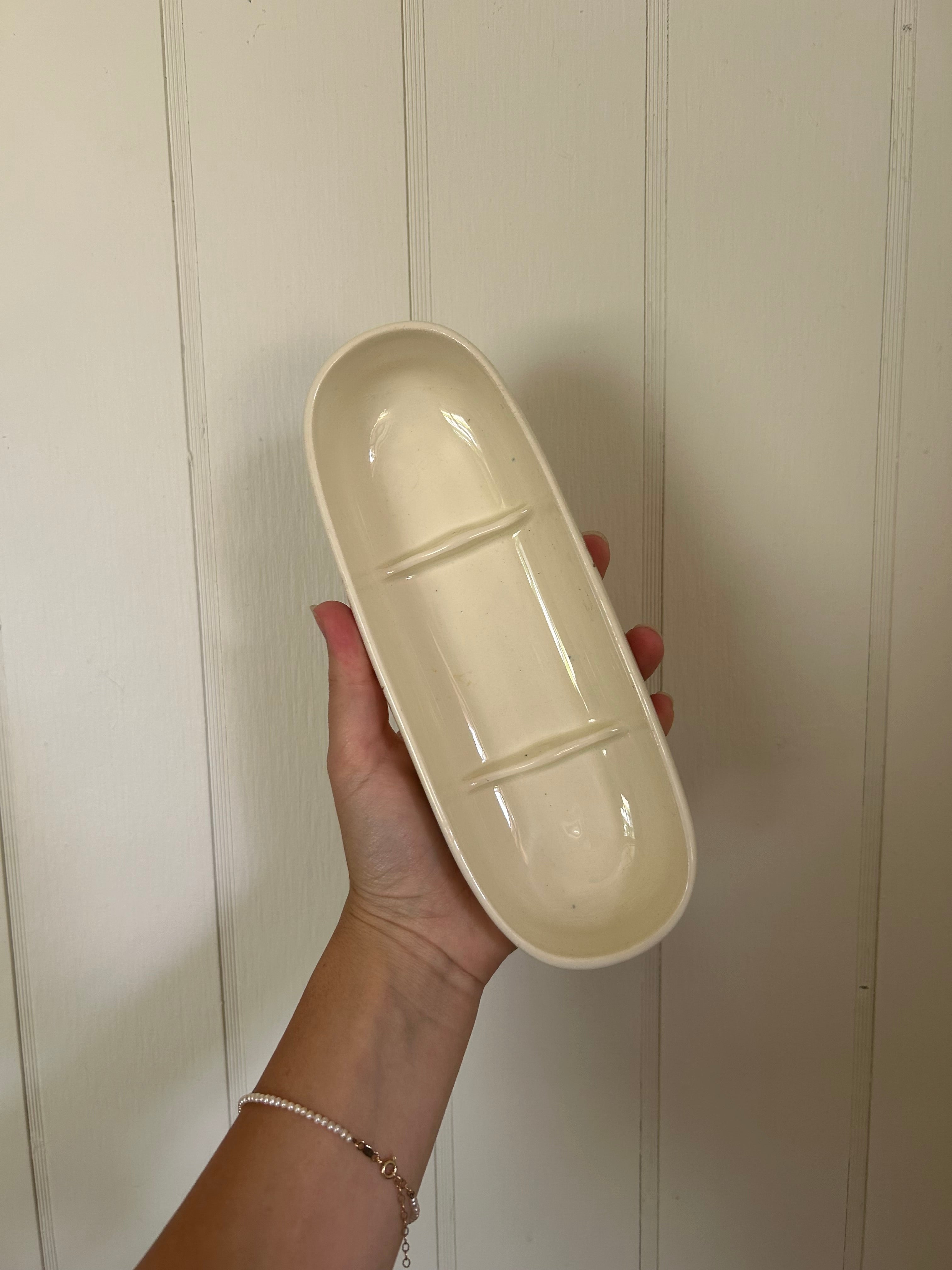 Antique terre de fer dish