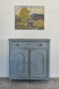 Blue solid wood antique painted cabinet