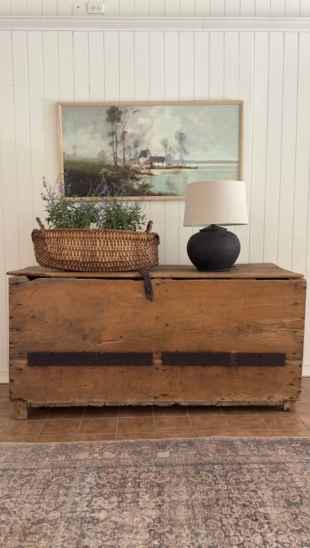 XL antique pine chest