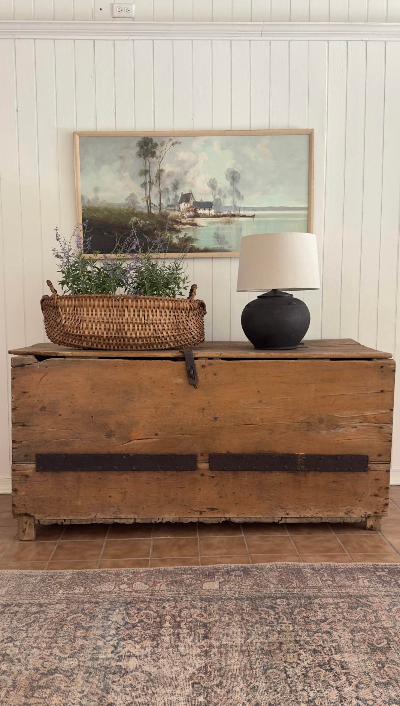 XL antique pine chest