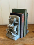 marble floral bookends