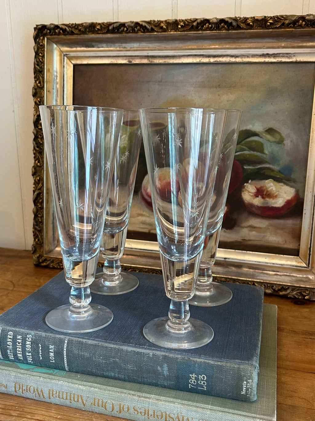 star cut set of 4 glasses