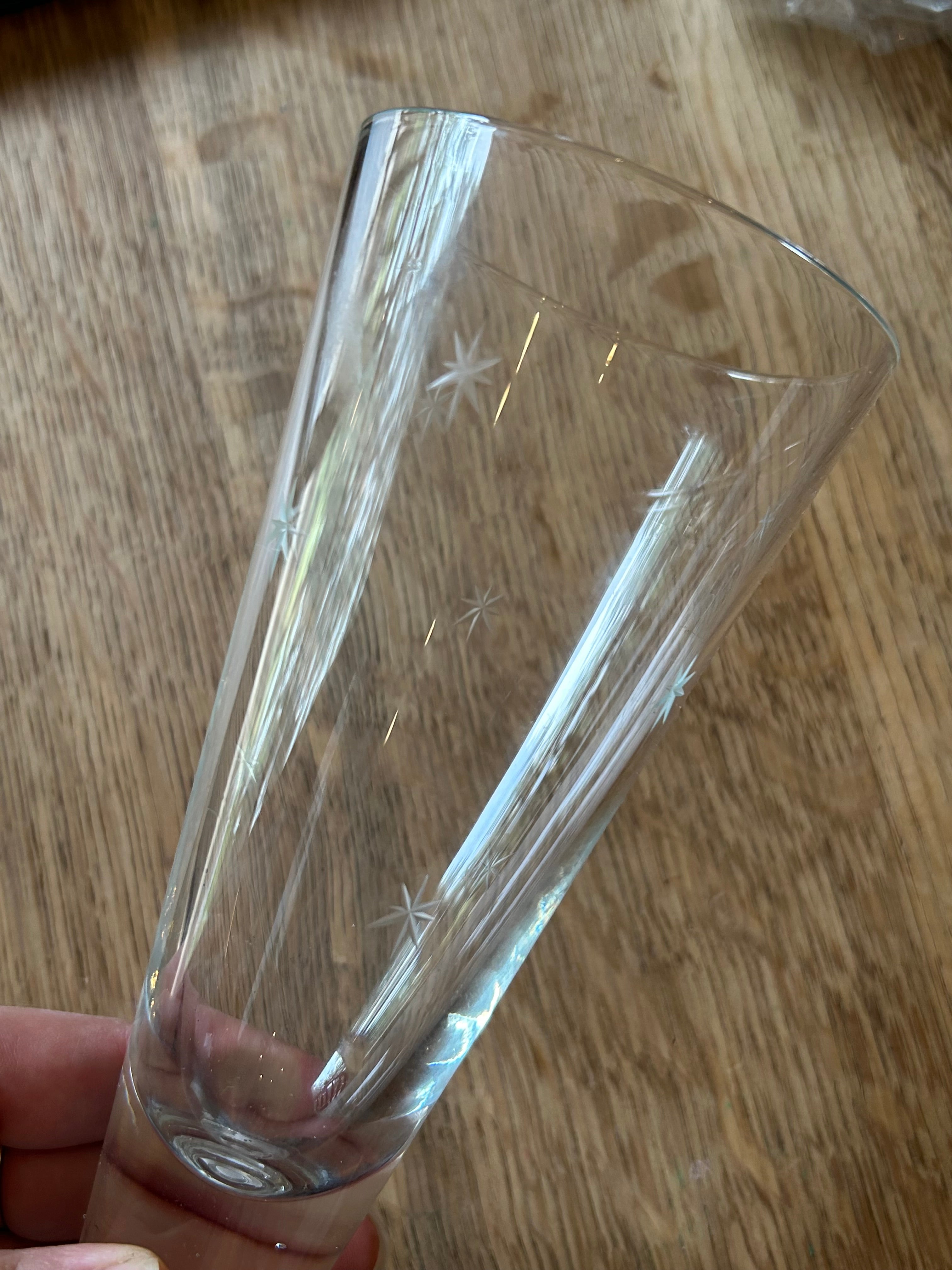 star cut set of 4 glasses
